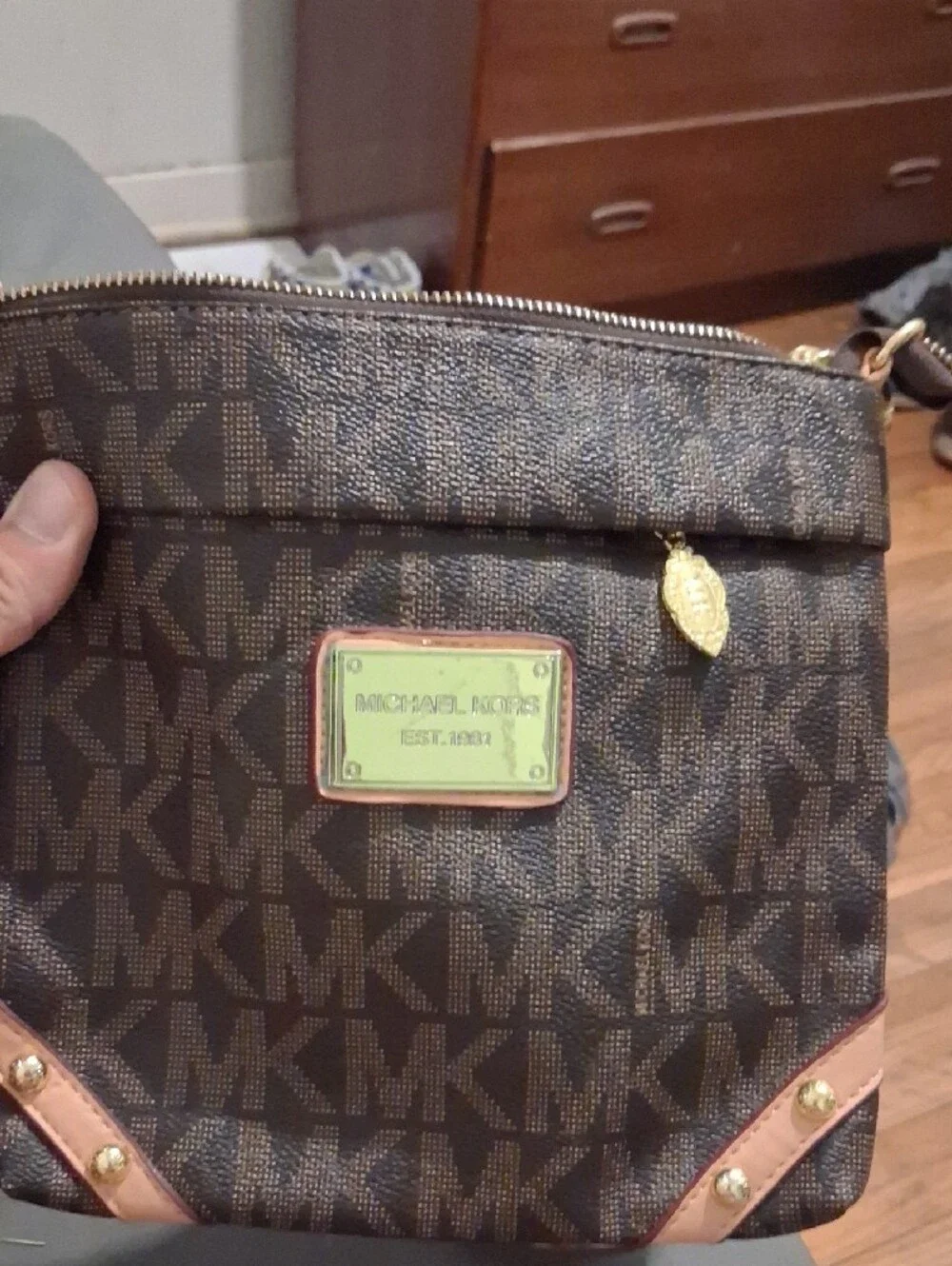 Michael Kors Brown and Tan Logo Tote with Matching Crossbody & Wallet